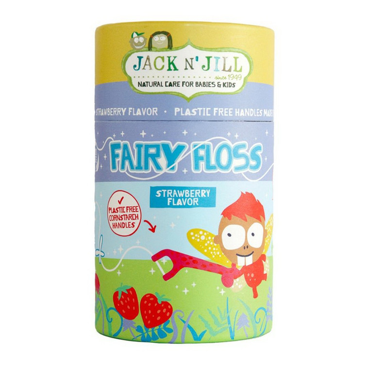 Jack N Jill Fairy Floss Picks, Starwberry 30 Count, 8 Ea