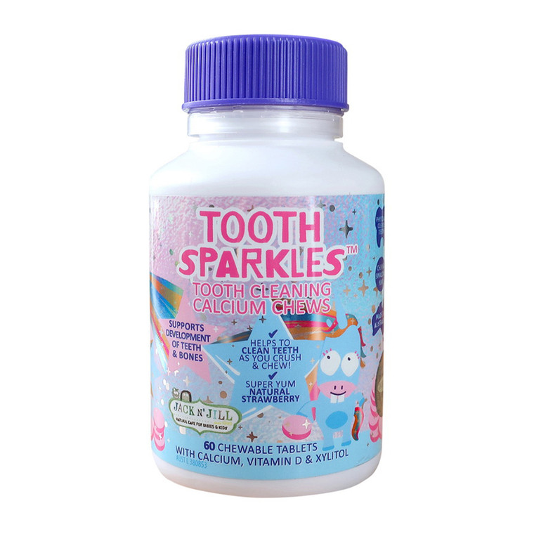 Jack N Jill Tooth Sparkles Teeth Cleaning Tablets, 60 Ea