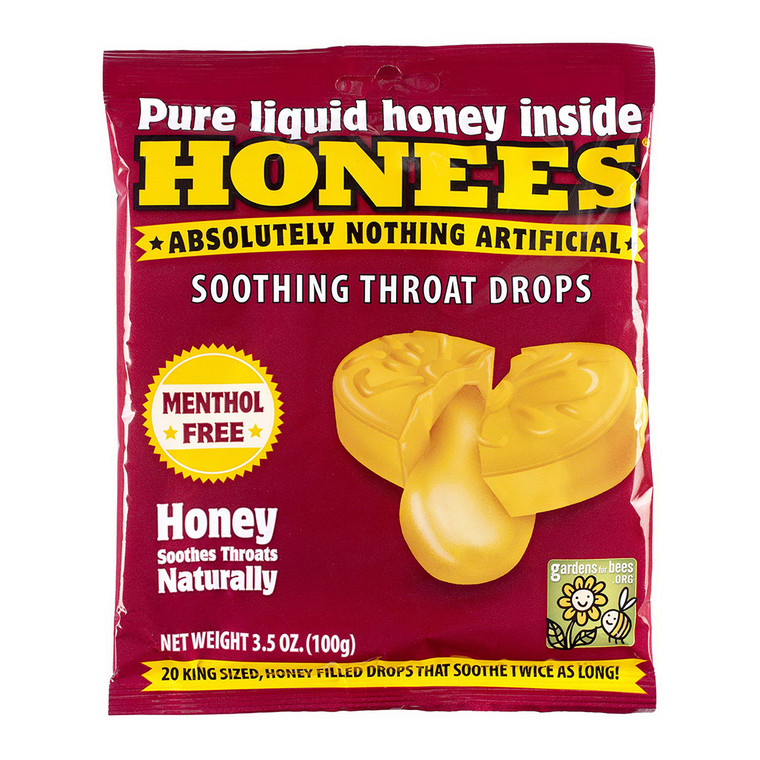 Honees Honey Menthol Throat Drops, 20 Lozenges, 12 Ea