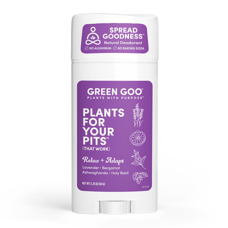 Green Goo Relax And Adapt Deodorant, Lavender And Bergamot, 2.25 Oz