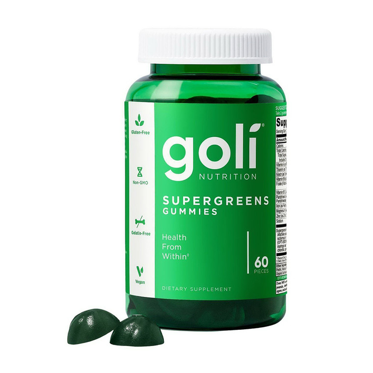 Goli Nutrition Supergreens Gummies, 60 Ea