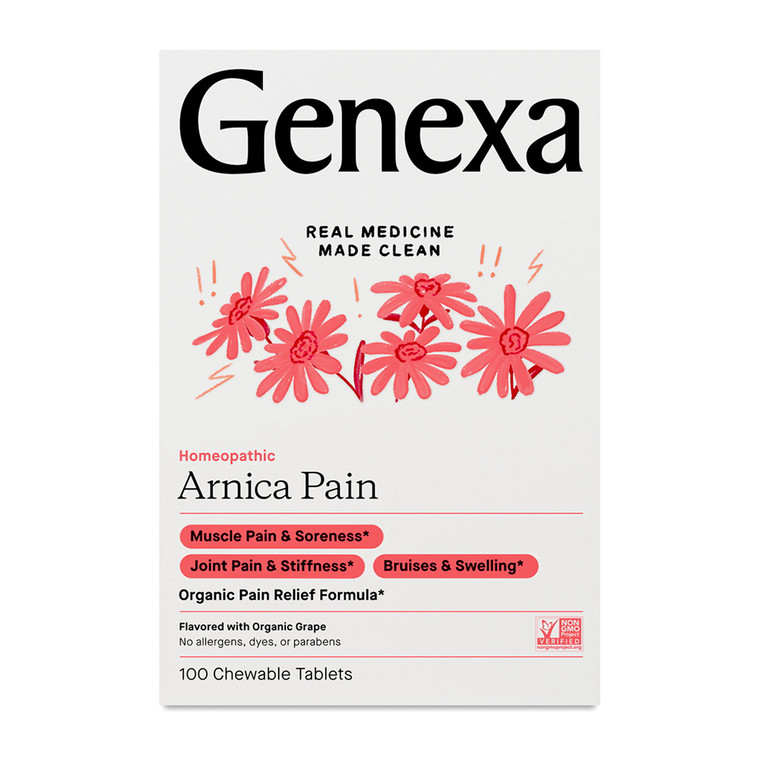 Genexa Organic Arnica Pain Relief Chewable Tablets, 100 Ea