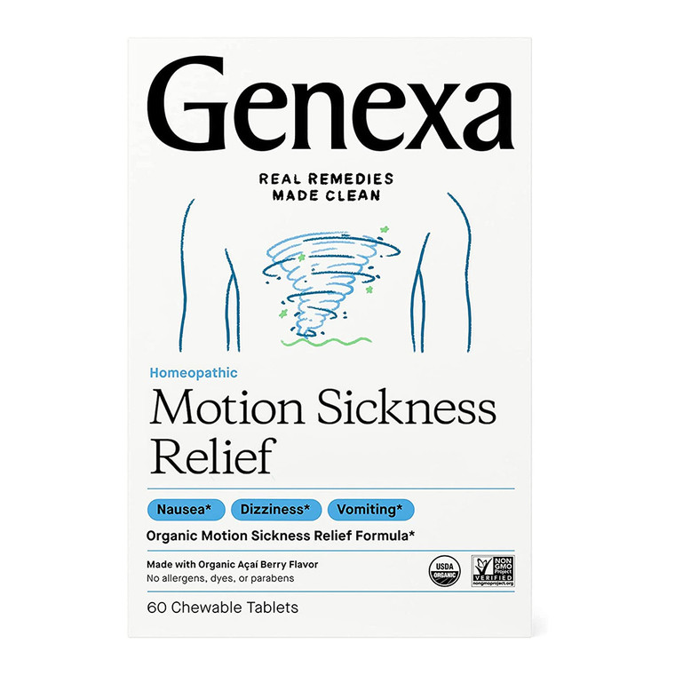 Genexa Motion Sickness Relief Chewable Tablets, 60 Ea