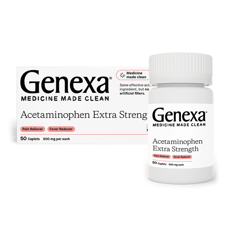 Genexa Extra Strength Acetaminophen Pain Relief Capsules, 50 Ea