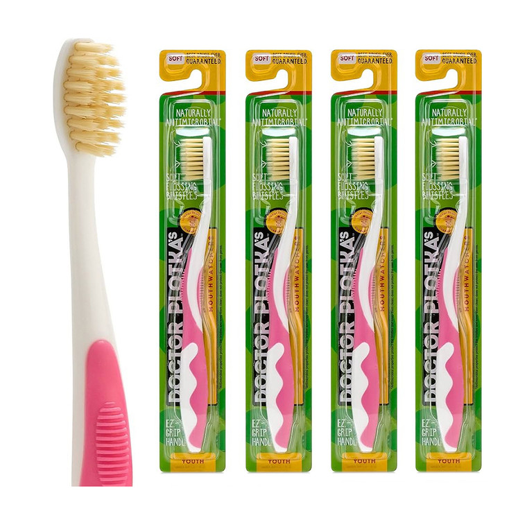 Doctor Plotkas Mouth Watchers Antibacterial Youth Toothbrush, 20 Ea