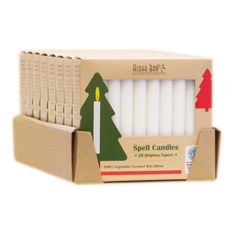 Aloha Bay 20 Christmas Tree Candles Box, White, 8 Ea