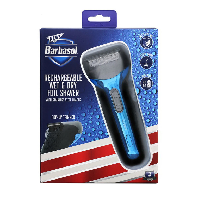 Barabsol Rechargeable Wet and Dry Foil Shaver with Stainless Steel Blades, 1 Ea