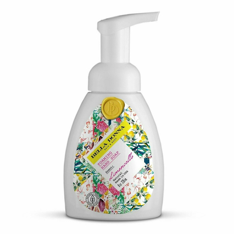 Bella Donna Bath and Body Foaming Hand Soap, Limoncello, 8 Oz