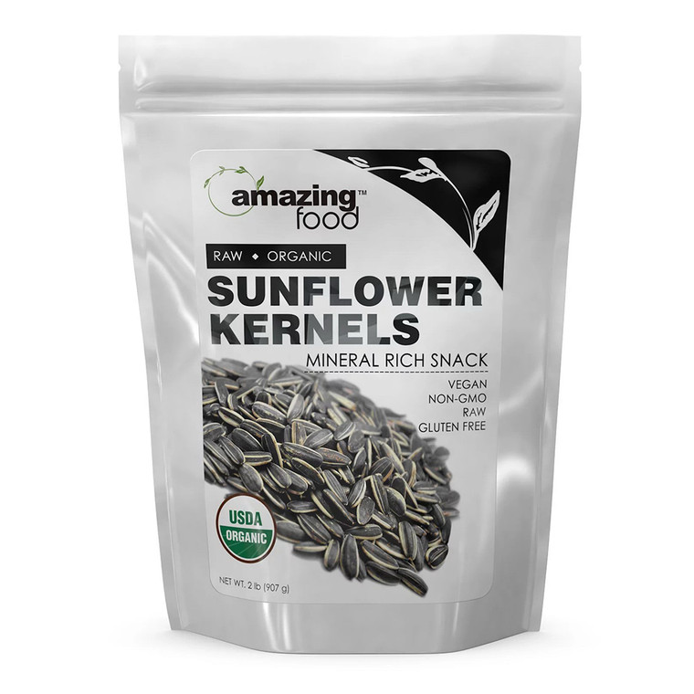 Amazing Food Organic Sunflower Kernels Snacks, 2 Lb