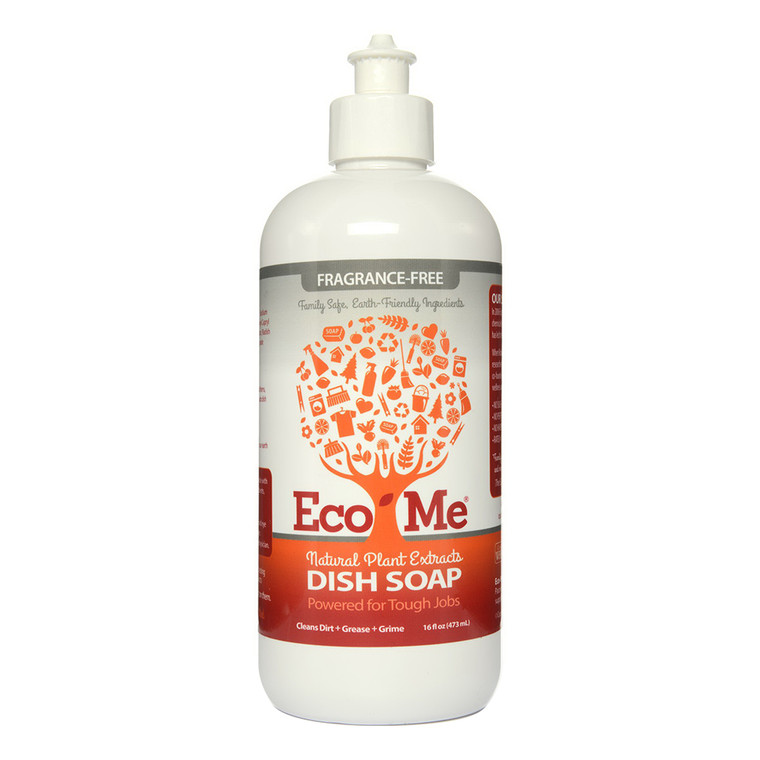 Eco Me Fragrance Free Scent Liquid Dish Soap, 16 Oz