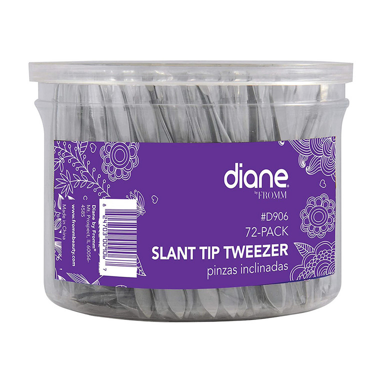 Diane Slant Tip Tweezer Tub, 72 Ea