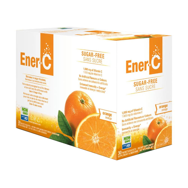 Ener C Sugar Free Multi Vitamin C Drink Mix, Orange, 30 Ea