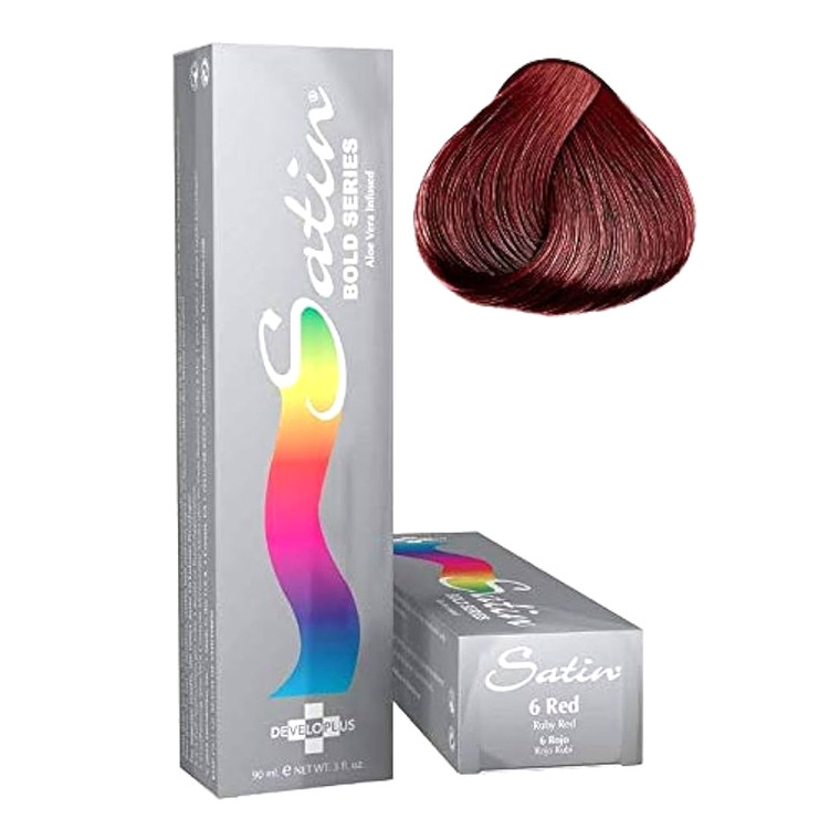 Satin Bold Series Hair Color, 6 Ruby Red, 3 Oz