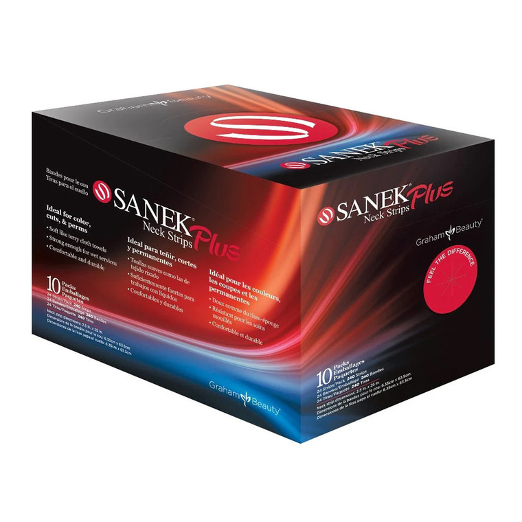 Sanek Salon Supplies Plus Neck Strips Disposable 10Ea