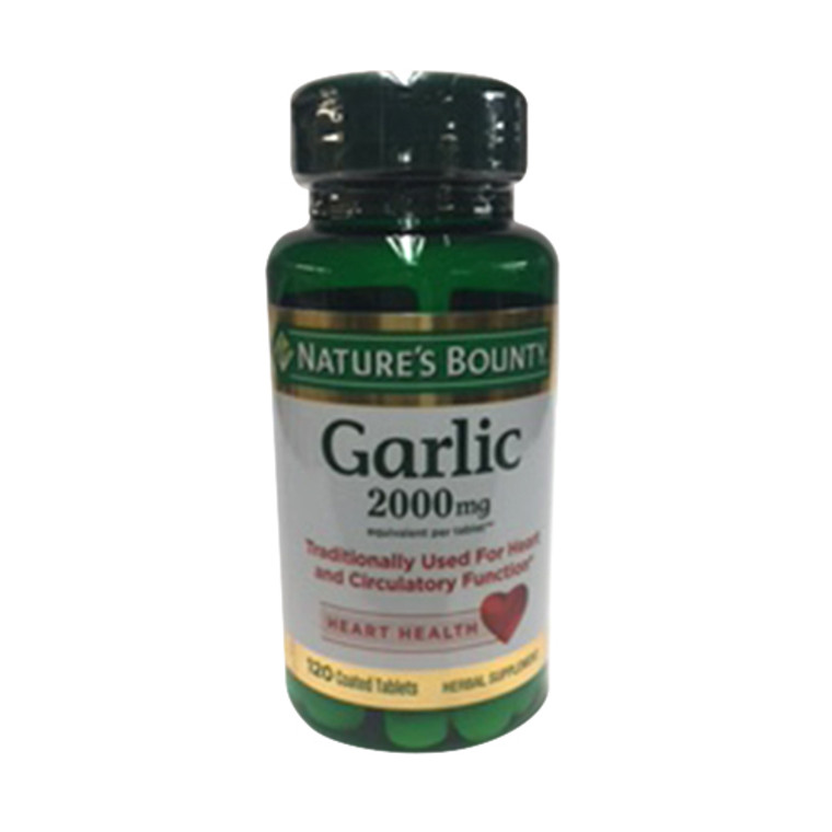 Garlic Odor Free (Coated ) 2000 Mg Herbal Supplement Tablets By Natures Bounty - 120 Ea