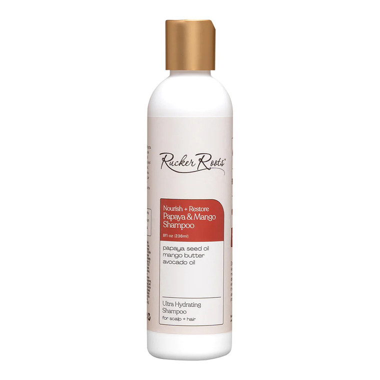 Rucker Roots Nourish and Restore Shampoo with Papaya and Mango, 8 Oz