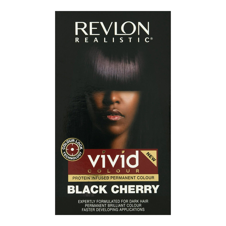 Revlon Realistic Vivid Colour Protein Infused Permanent Color, Black Cherry, 3.7 Oz