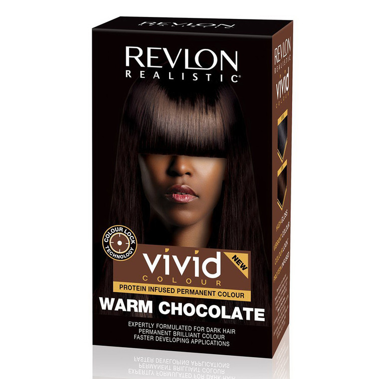 Revlon Realistic Vivid Colour Protein Infused Permanent Color, Warm Chocolate, 3.7 Oz