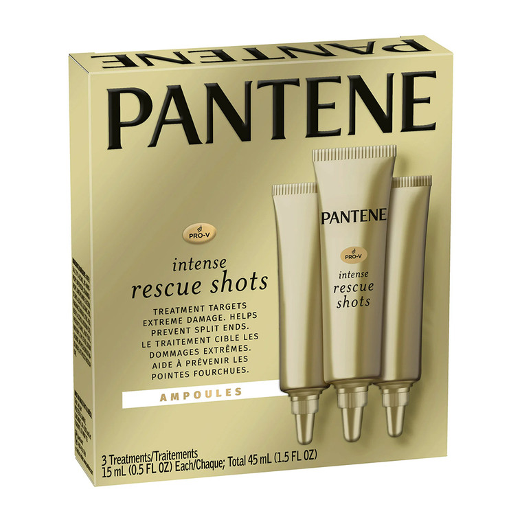 Pantene Pro V Intense Rescue Shots for Damaged Hair Pack, 3 Ea