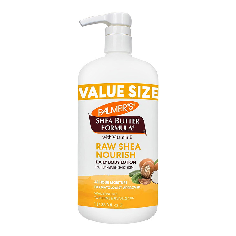 Palmers Shea Butter Formula Raw Shea Nourish Daily Body Lotion, 33.8 Oz