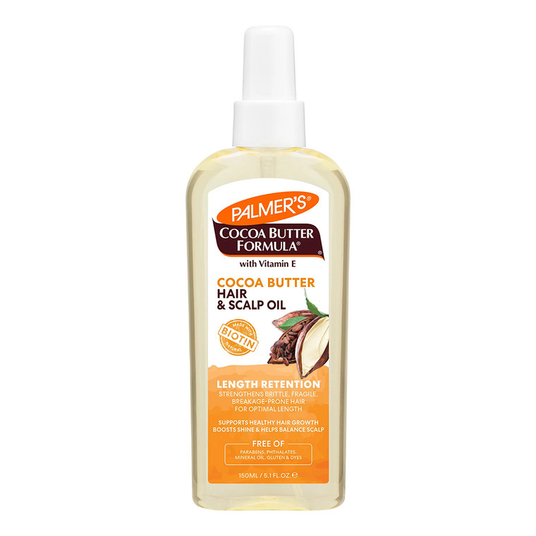 Palmers Cocoa Butter Formula and Biotin Length Retention Hair and Scalp Oil, 5.1 Oz