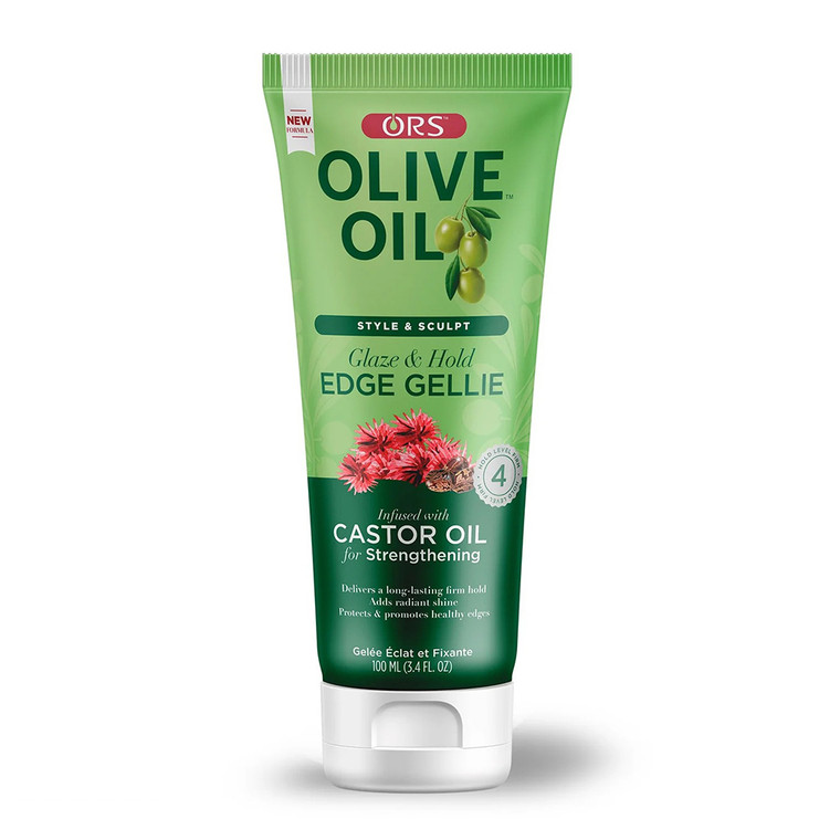 ORS Olive Oil Style and Sculpt Glaze and Hold Edge Gellie Infused with Castor Oil, 3.4 Oz