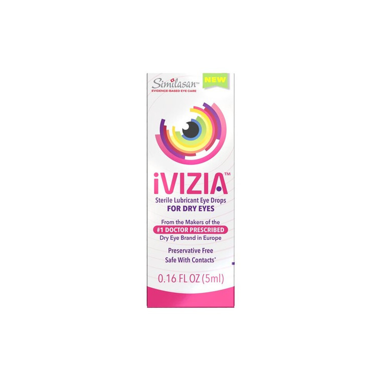 Ivizia Sterile Lubricant Eye Drops for Dry Eyes, 0.16 Oz