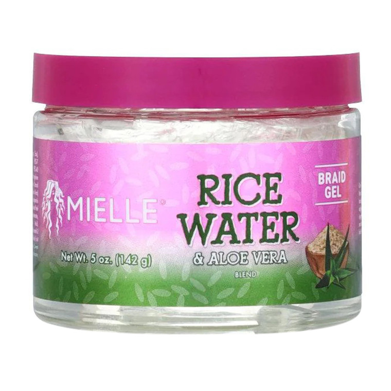 Mielle Rice Water and Aloe Vera Braid Gel, 5 Oz