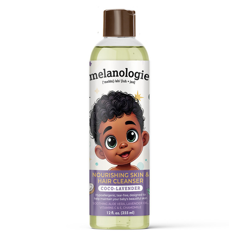 Melanologie Nourishing Baby Skin and Hair Cleanser Coco Lavender 12Oz (355ml)