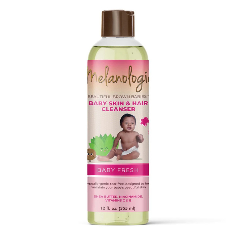 Melanologie Baby Skin and Hair Cleanser, Baby Fresh, 12 Oz