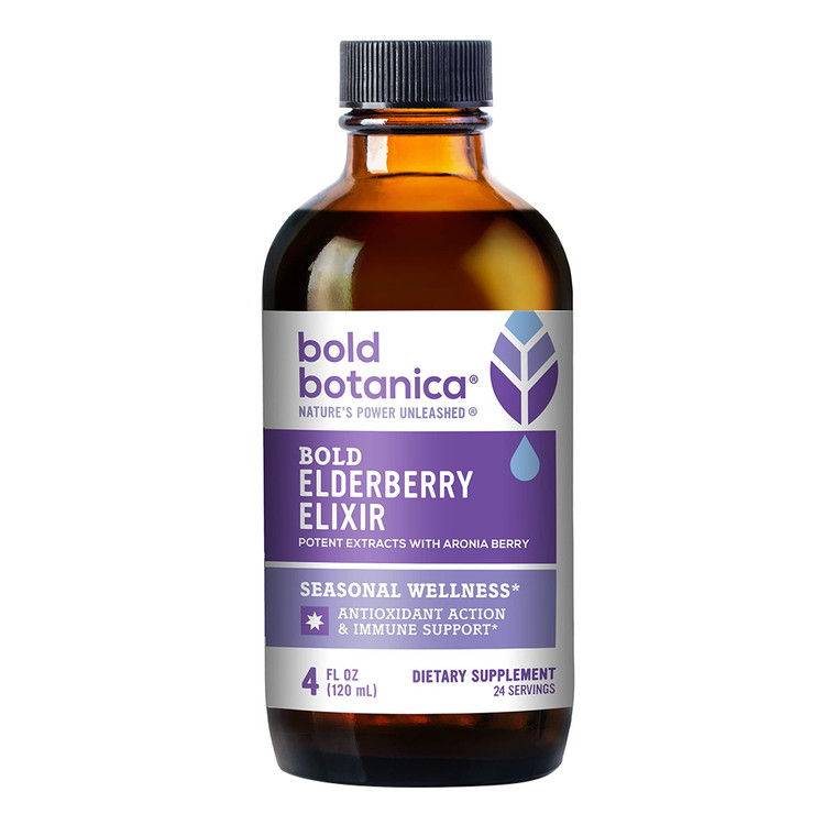 Bold Botanica Bold Elderberry Elixir Syrup, 4 Oz