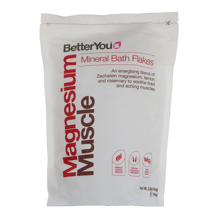 Better You Magnesium Muscle Mineral Bath Flakes, 2.3 Lb