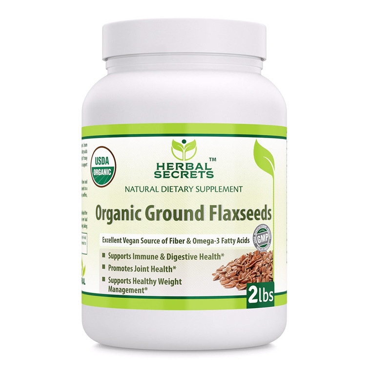 Amazing Nutrition Herbal Secrets Organic Ground Flaxseed Powder, 2 Lb