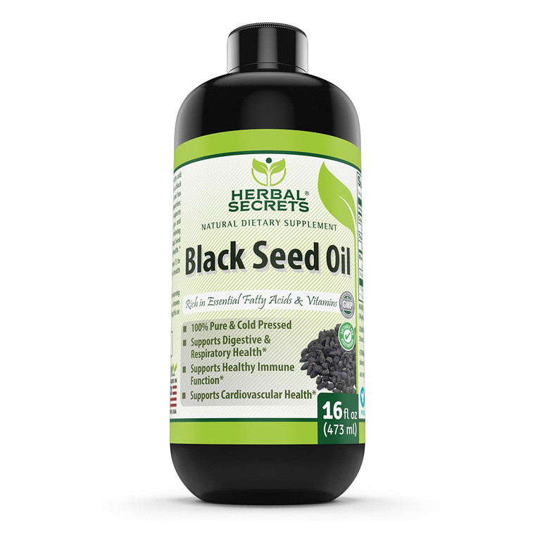 Amazing Nutrition Herbal Secrets Black Seed Oil, 16 Oz