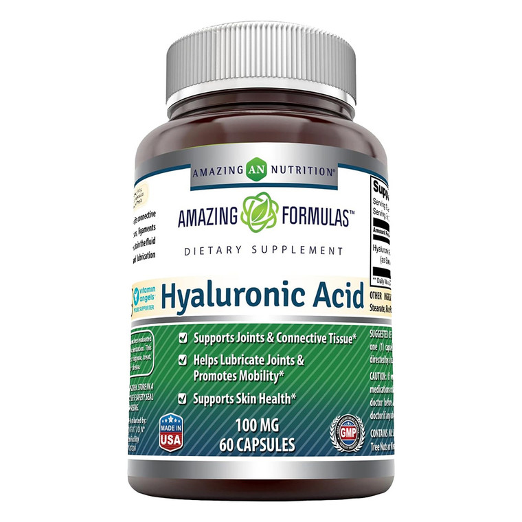 Amazing Nutrition Amazing Formulas Hyaluronic Acid 100 Mg Capsules, 60 Ea