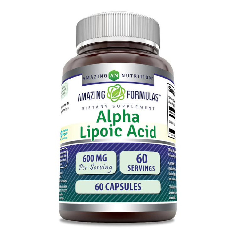 Amazing Nutrition Amazing Formulas Alpha Lipoic Acid 600 Mg Capsules, 60 Ea