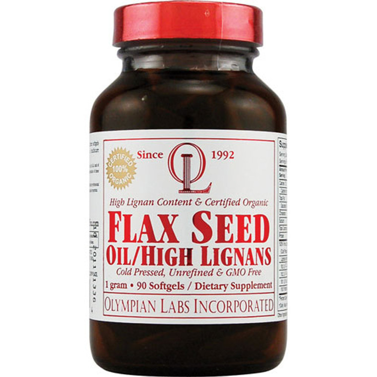 Olympian Labs Flax Seed Oil High Lignans 1000 Mg Softgels - 90 Ea