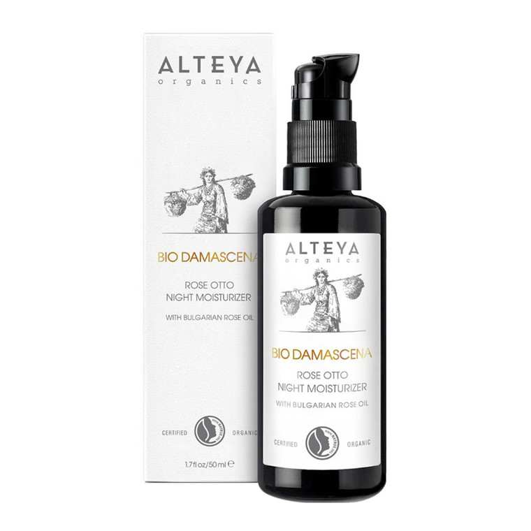 Alteya Organic Damascena Rose Night Face Moisturizer, 1.7 Oz