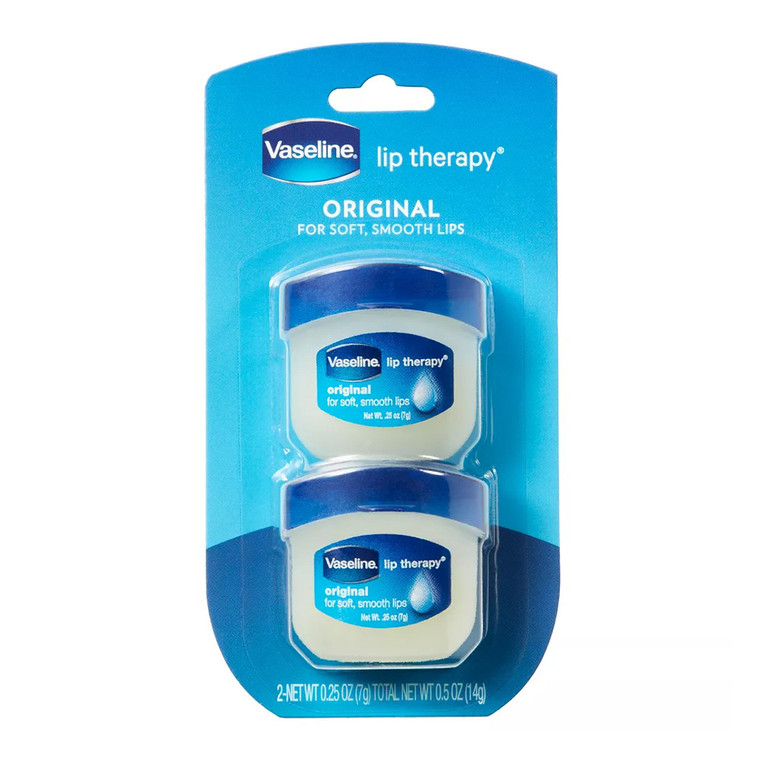 Vaseline Lip Therapy Original, Fragrance free Twin Pack, 0.5 Oz