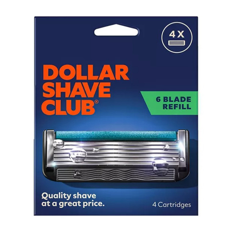Dollar Shave Club Mens Razor 6 Blade Razor Refill Set, 4 Ea