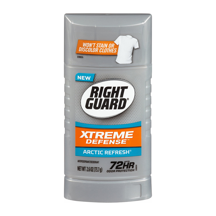 Right Guard Xtreme Defense 5 Arctic Refresh Antiperspirant Deodorant, 2.6 Oz