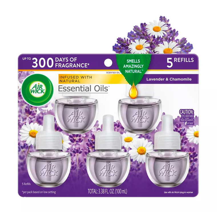 Air Wick Scented Oil Refills, Lavender And Chamomile, 5 Ea