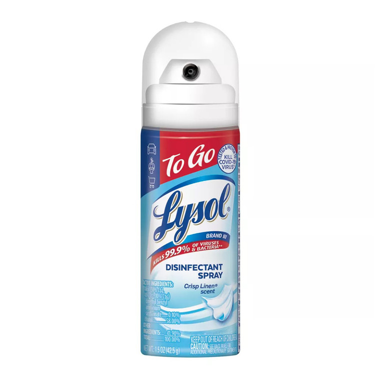 Lysol To Go Disinfectant Spray, Crisp Linen, 1.5 Oz