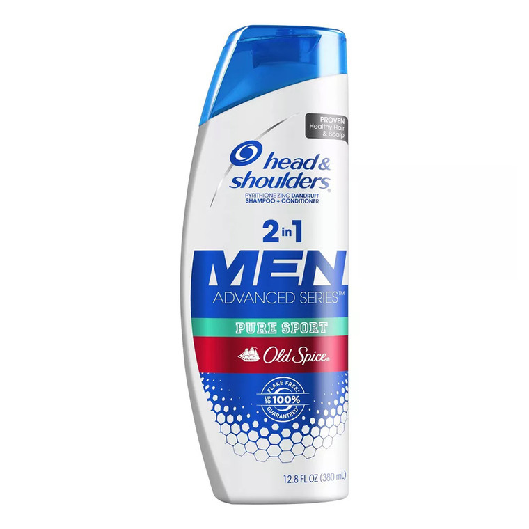 Head And Shoulders Old Spice Pure Sport Advanced Men 2 In 1 Anti Dandruff Shampoo And Conditioner, 12.5 Oz