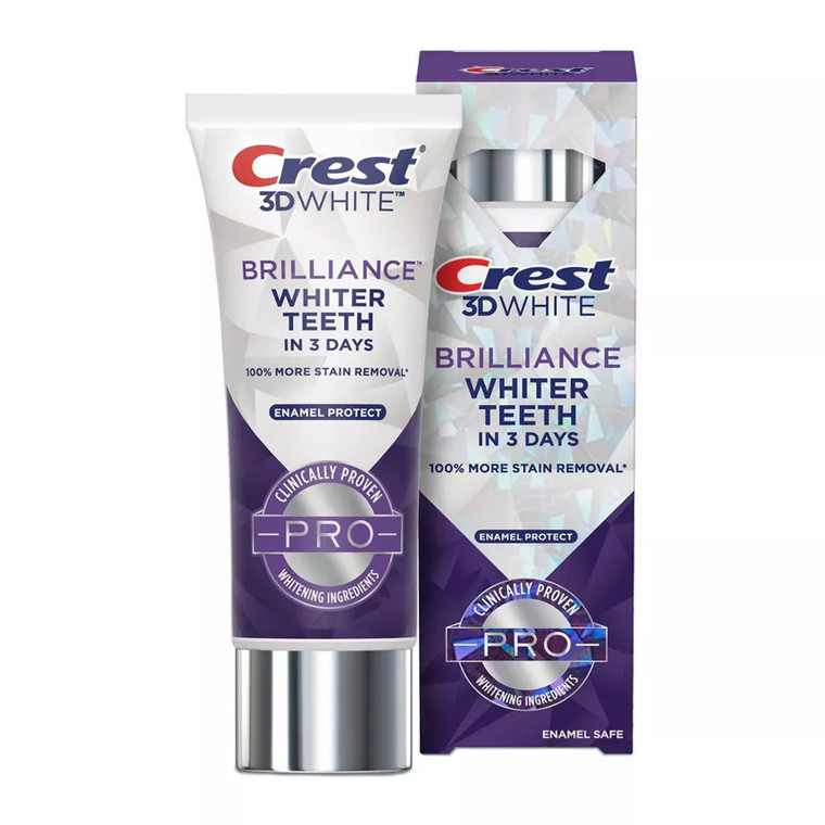 Crest 3D White Brilliance Pro Enamel Protect Toothpaste, 3 Oz