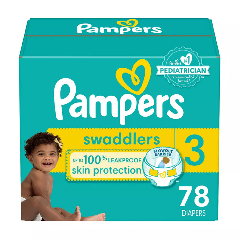 Pampers Swaddlers Active Baby Diapers Size 3, 78 Ea
