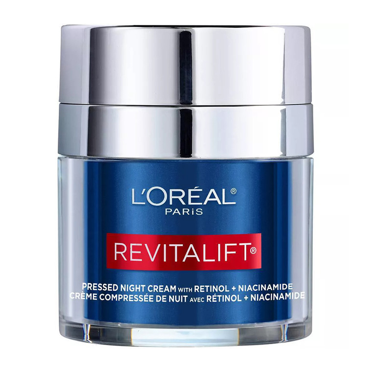 LOreal Paris Revitalift Pressed Night Moisturizer With Retinol and Niacinamide, 1.7 Oz