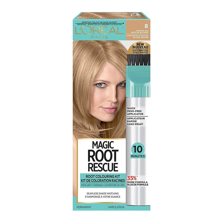 LOreal Paris Root Rescue Coloring Kit, Medium Blonde 8, 1 Ea