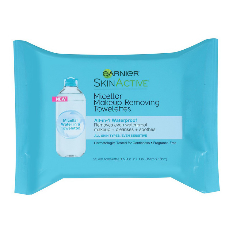 Garnier Skin Active Micellar Makeup Remover Wipes, 25 Ea