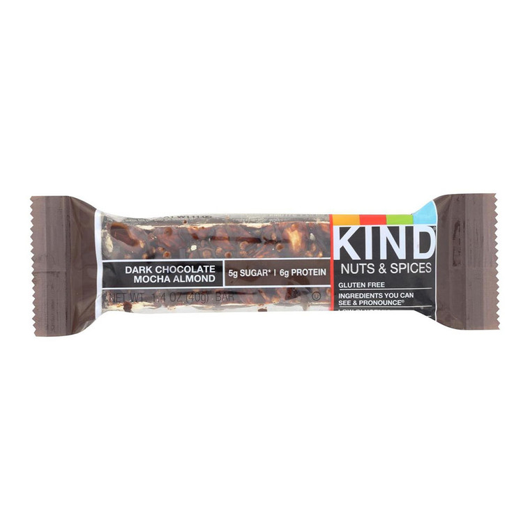 Kind Nuts And Spices bar, Dark Chocolate And Mocha Almond, 1.4 Oz